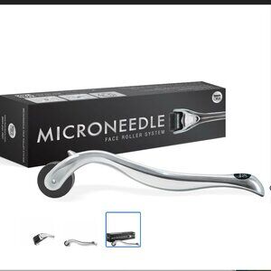Beauty ORA | Deluxe Microneedle Dermal Roller System 0.25mm | Silver/Black